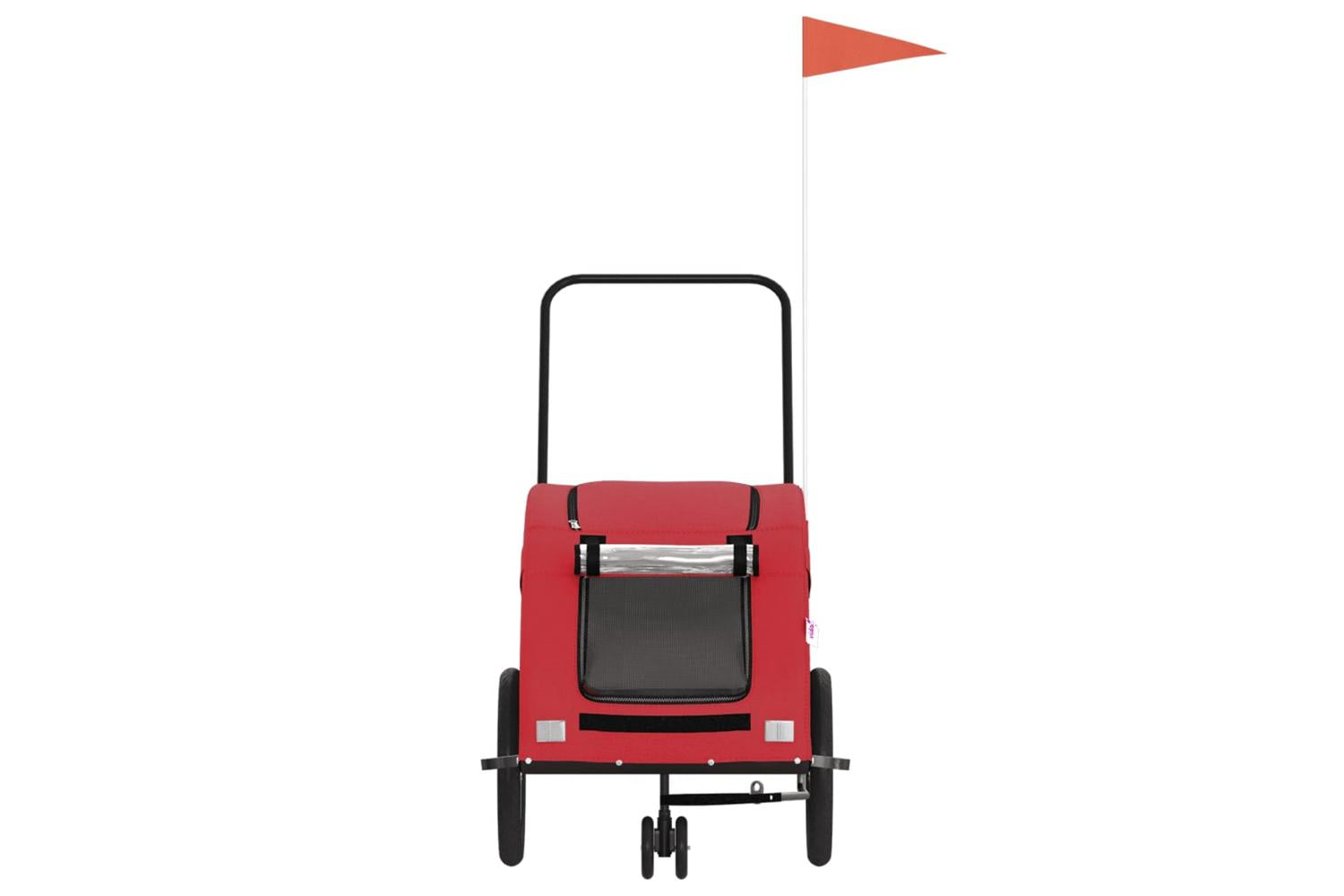 Vidaxl Pet Bike Trailer Red Oxford Fabric And Iron-4