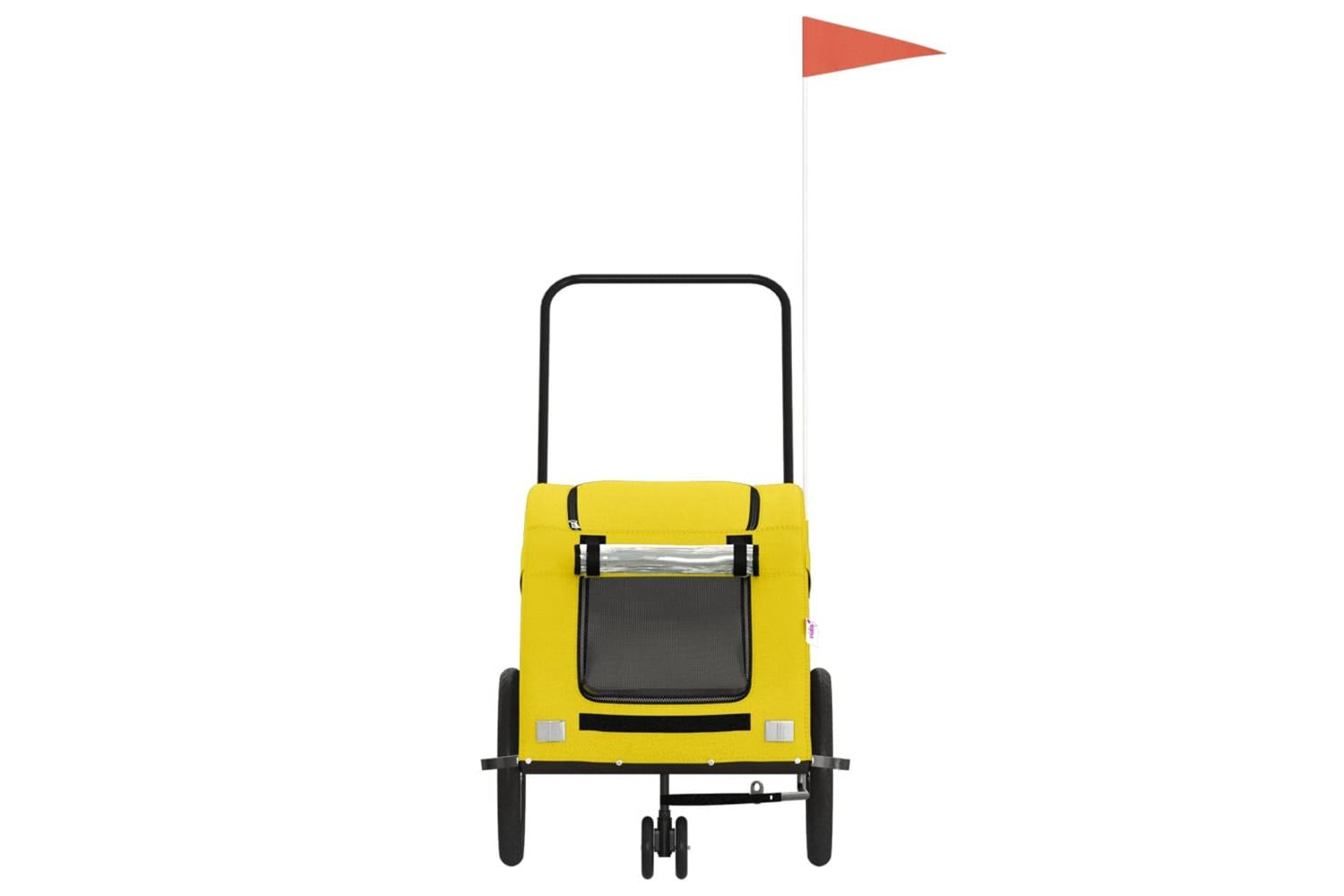Vidaxl Pet Bike Trailer Yellow Oxford Fabric And Iron-4