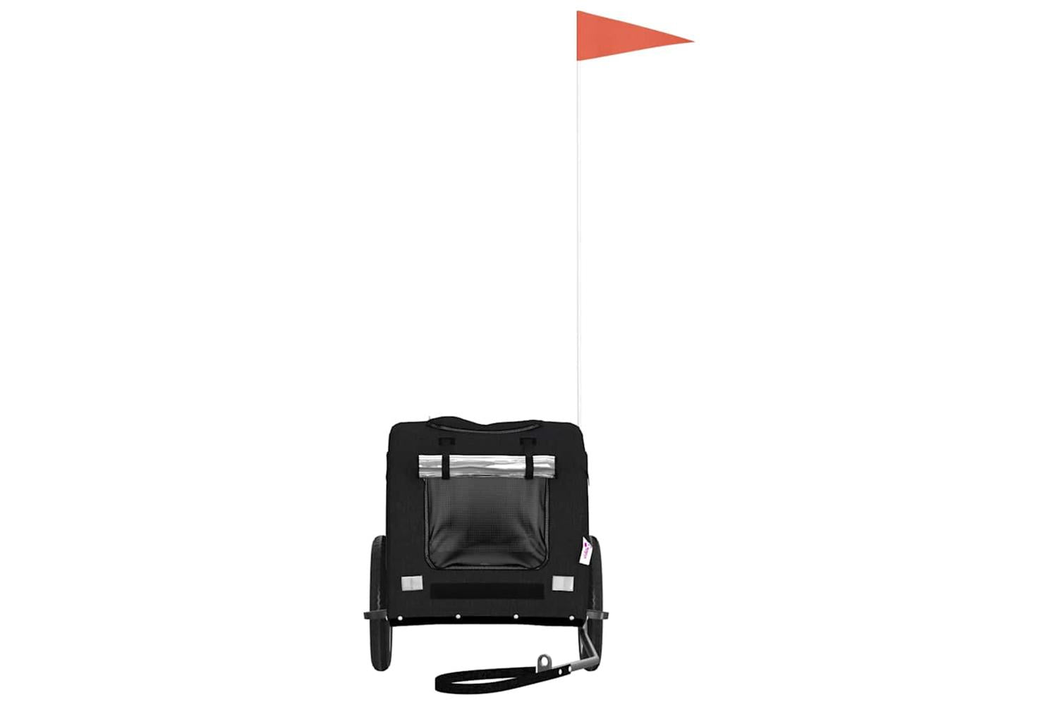 Vidaxl Pet Bike Trailer Black Oxford Fabric And Iron-4