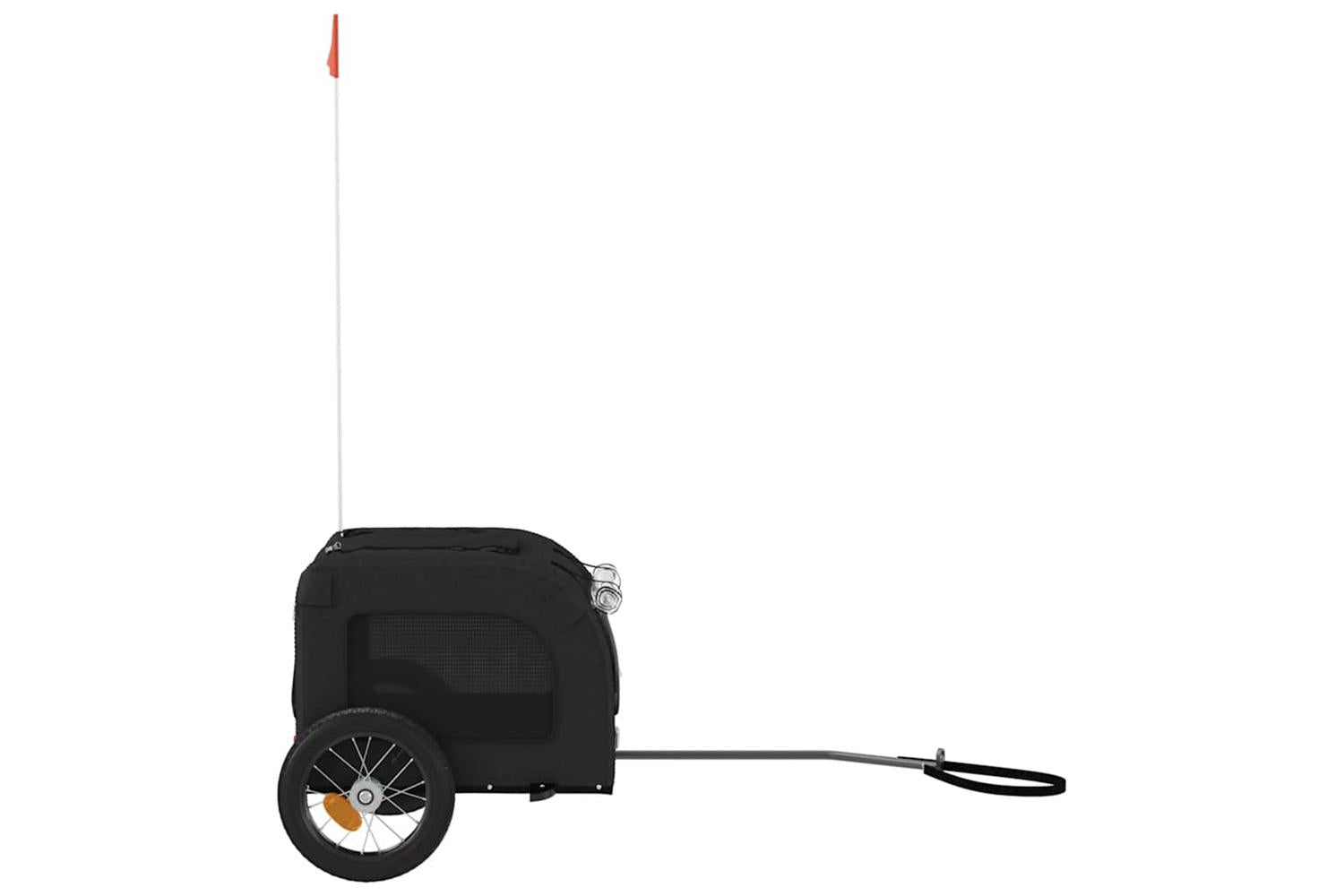 Vidaxl Pet Bike Trailer Black Oxford Fabric And Iron-6