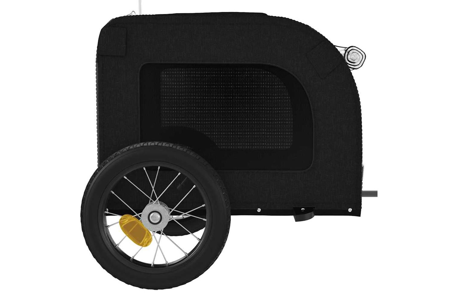 Vidaxl Pet Bike Trailer Black Oxford Fabric And Iron-7