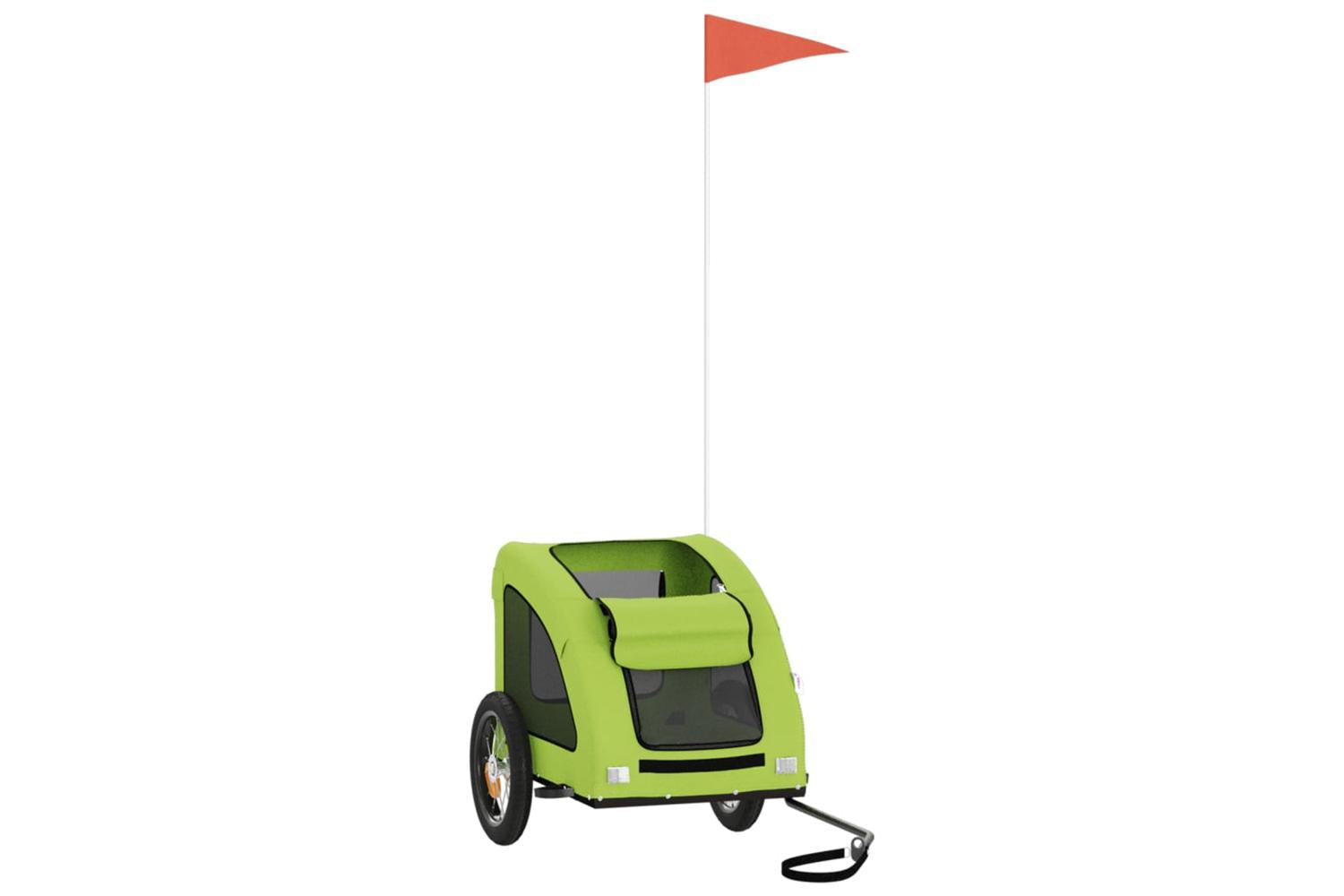 Vidaxl Pet Bike Trailer Green Oxford Fabric And Iron-3
