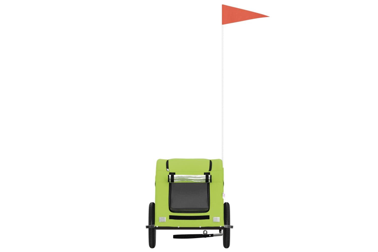 Vidaxl Pet Bike Trailer Green Oxford Fabric And Iron-4