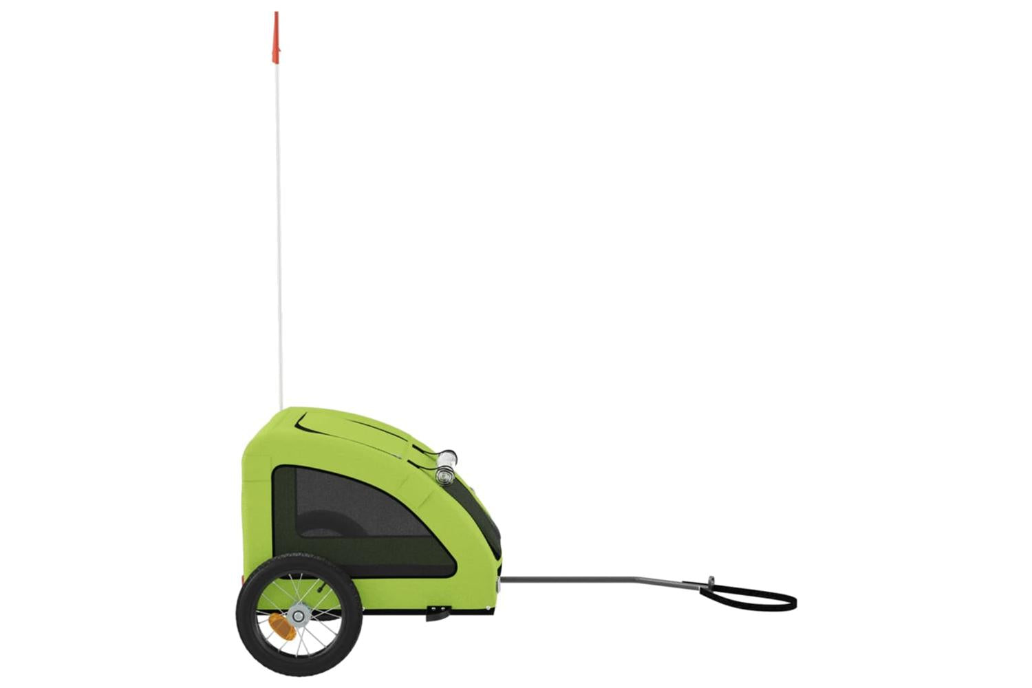 Vidaxl Pet Bike Trailer Green Oxford Fabric And Iron-6