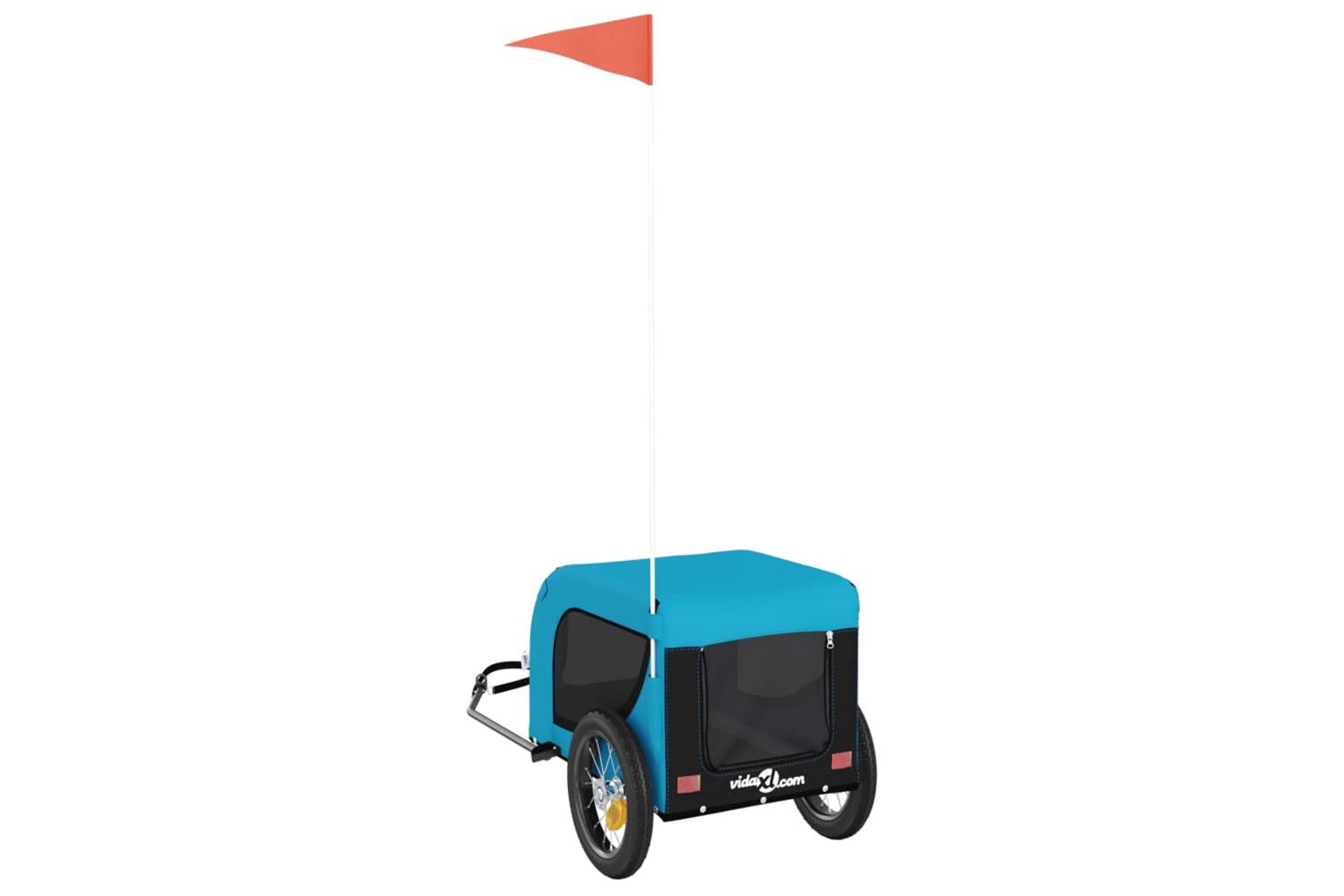 Vidaxl Pet Bike Trailer Blue And Black Oxford Fabric And Iron-7