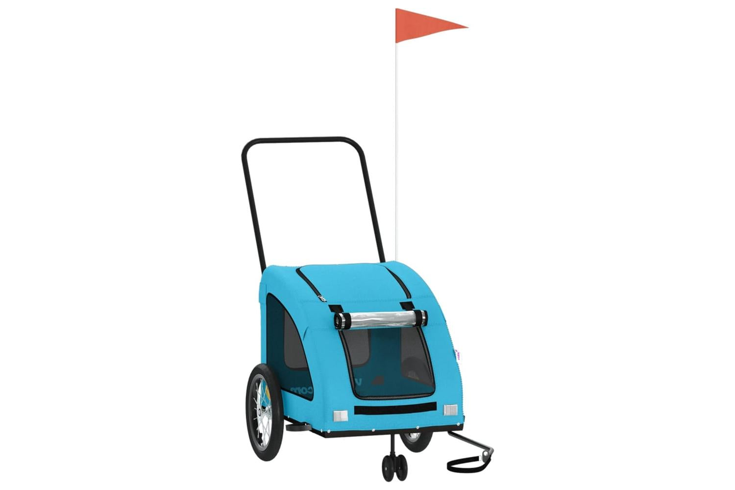 Vidaxl Pet Bike Trailer Blue Oxford Fabric And Iron-2