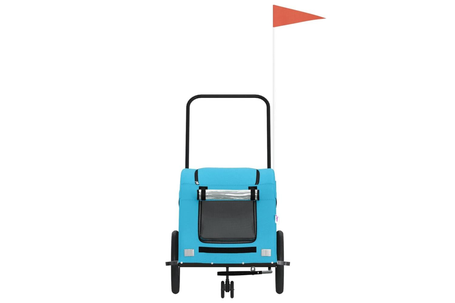 Vidaxl Pet Bike Trailer Blue Oxford Fabric And Iron-4