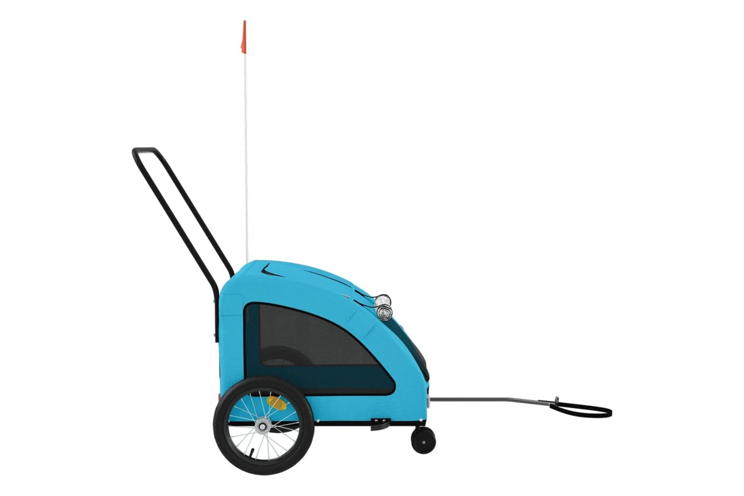 Vidaxl Pet Bike Trailer Blue Oxford Fabric And Iron-6