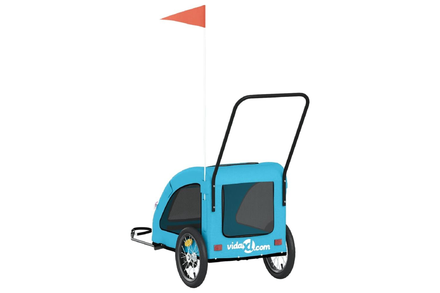 Vidaxl Pet Bike Trailer Blue Oxford Fabric And Iron-8
