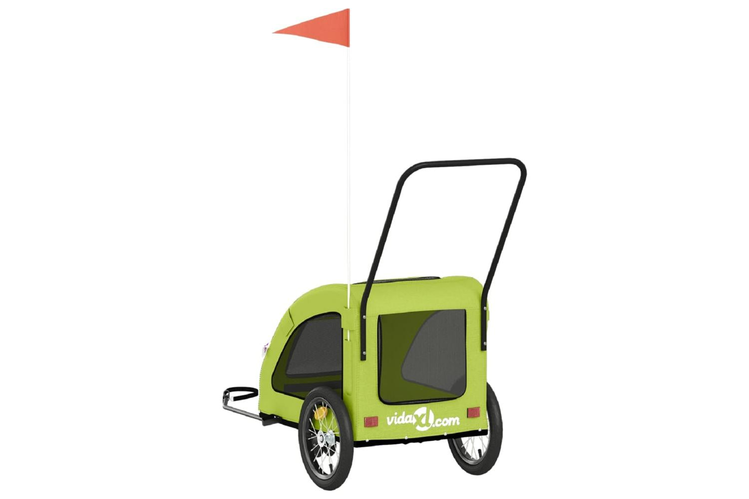 Vidaxl Pet Bike Trailer Green Oxford Fabric And Iron-8