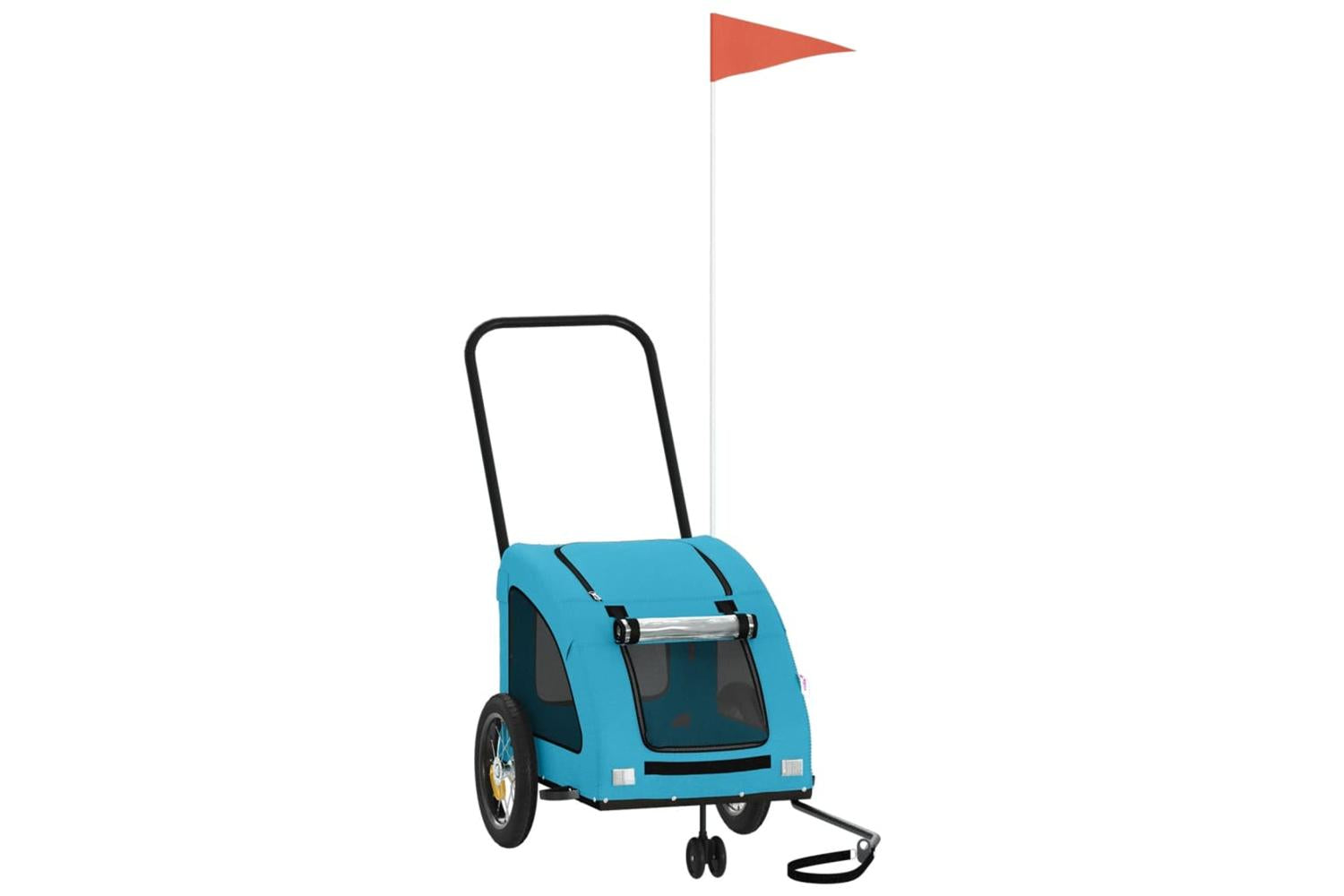 Vidaxl Pet Bike Trailer Blue Oxford Fabric And Iron-2