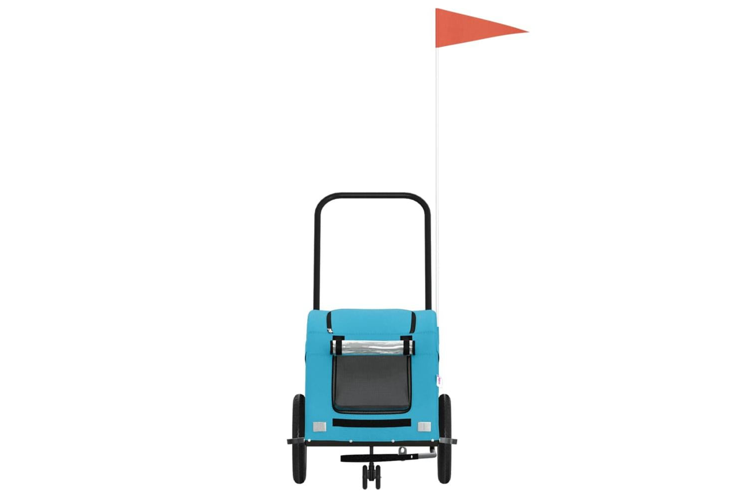Vidaxl Pet Bike Trailer Blue Oxford Fabric And Iron-4