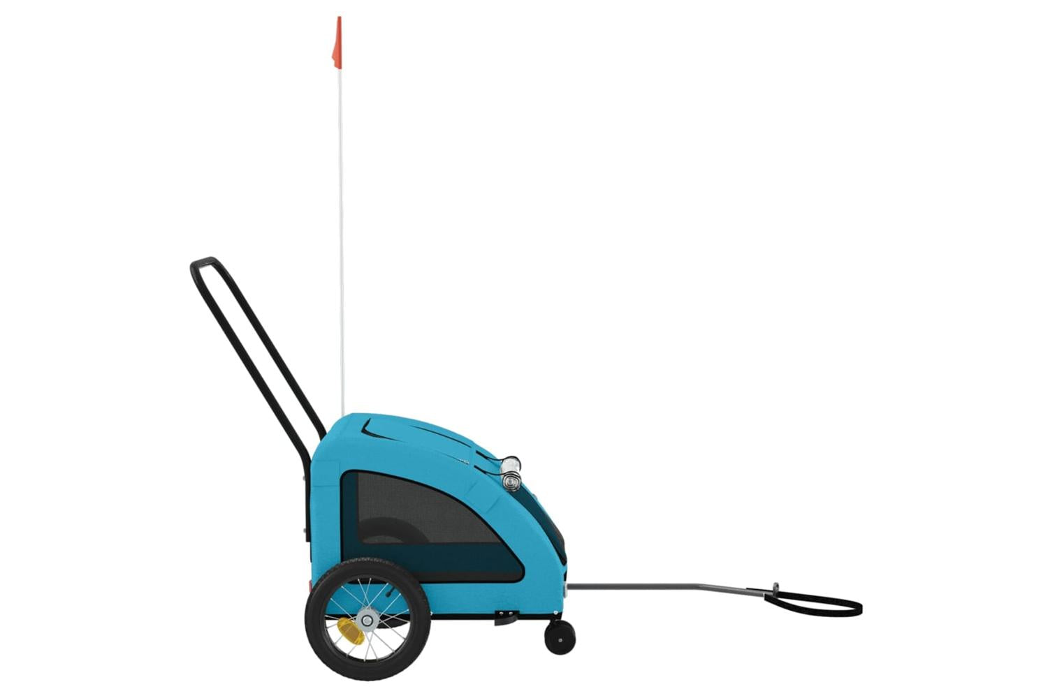 Vidaxl Pet Bike Trailer Blue Oxford Fabric And Iron-6
