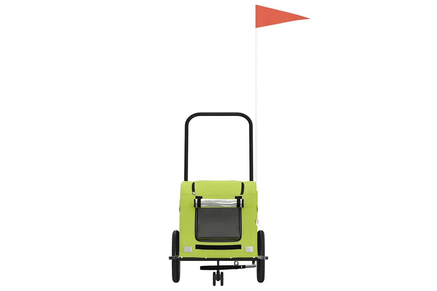 Vidaxl Pet Bike Trailer Green Oxford Fabric And Iron-4