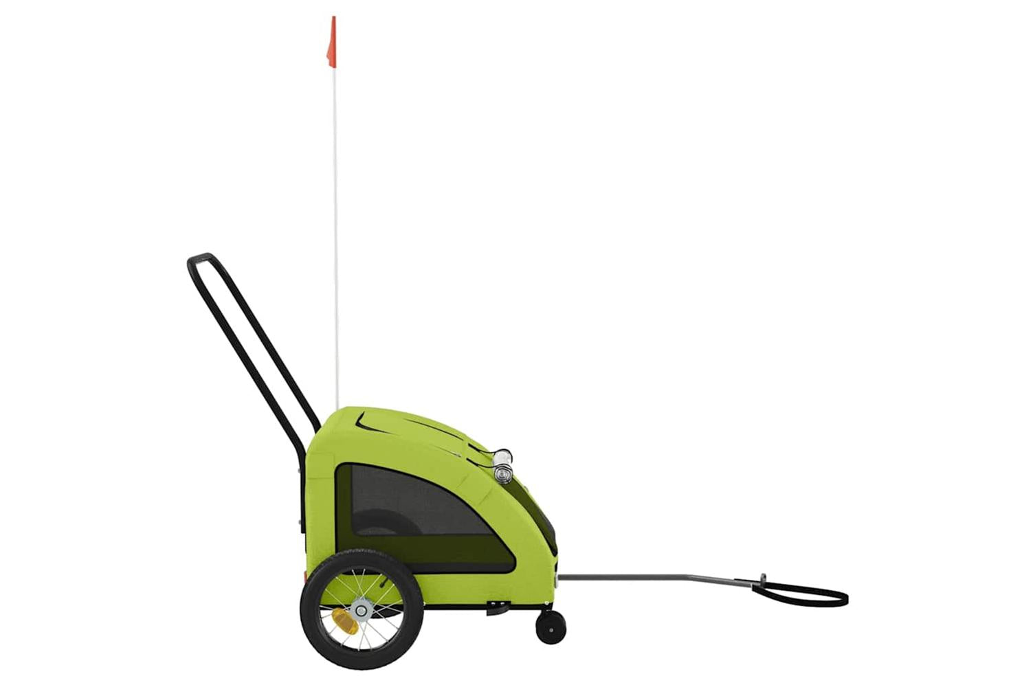 Vidaxl Pet Bike Trailer Green Oxford Fabric And Iron-6