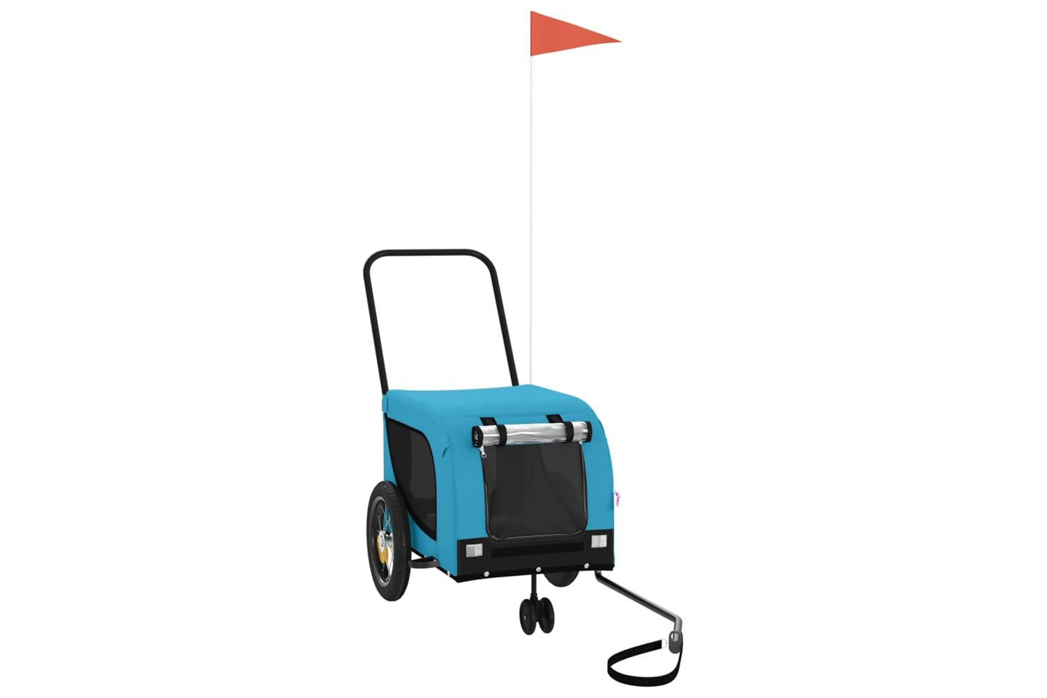 Vidaxl Pet Bike Trailer Blue And Black Oxford Fabric And Iron