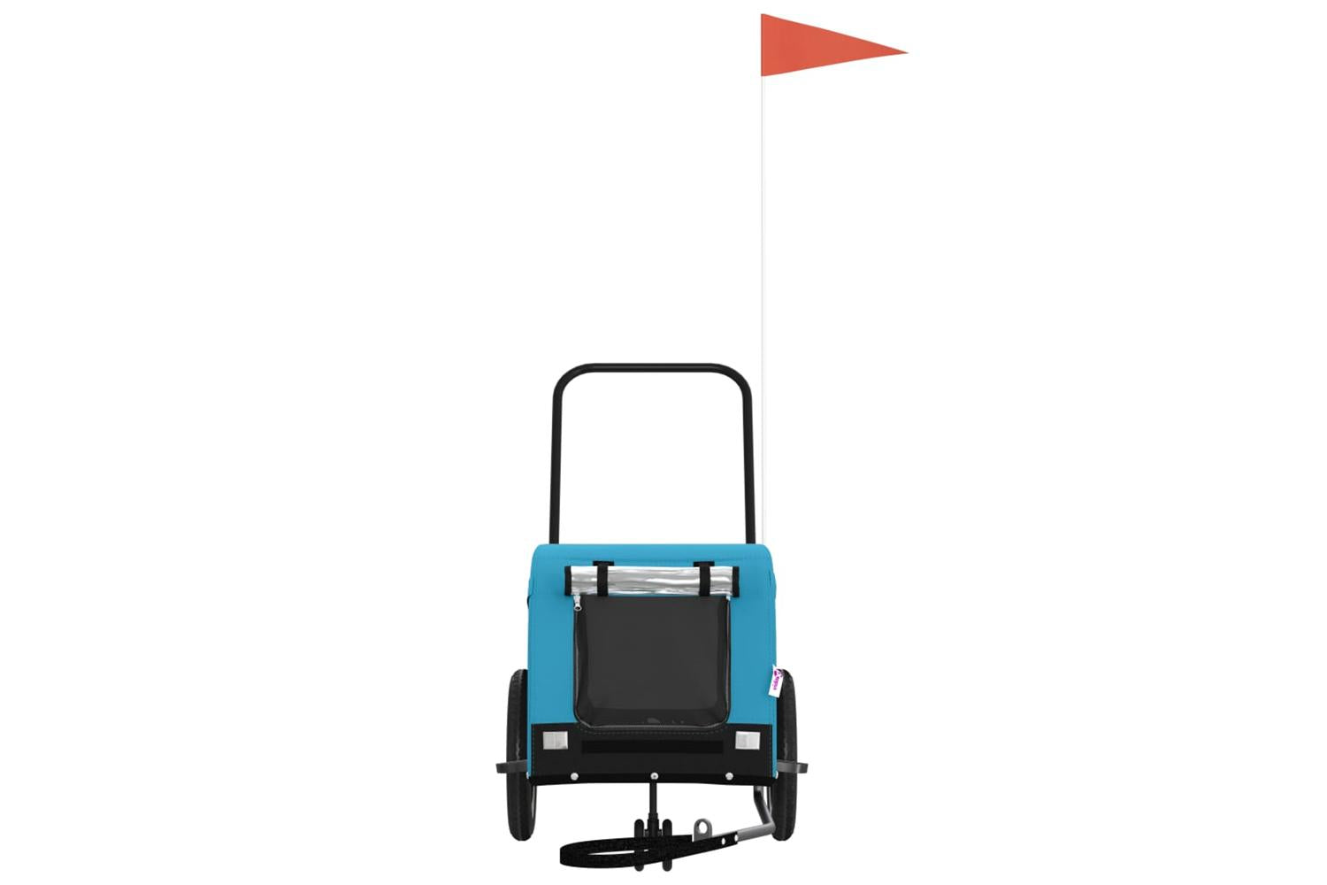 Vidaxl Pet Bike Trailer Blue And Black Oxford Fabric And Iron-3