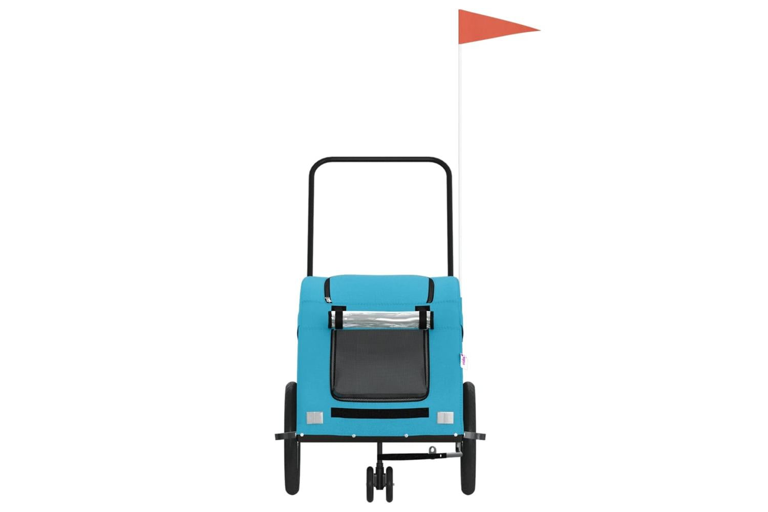 Vidaxl Pet Bike Trailer Blue Oxford Fabric And Iron-4