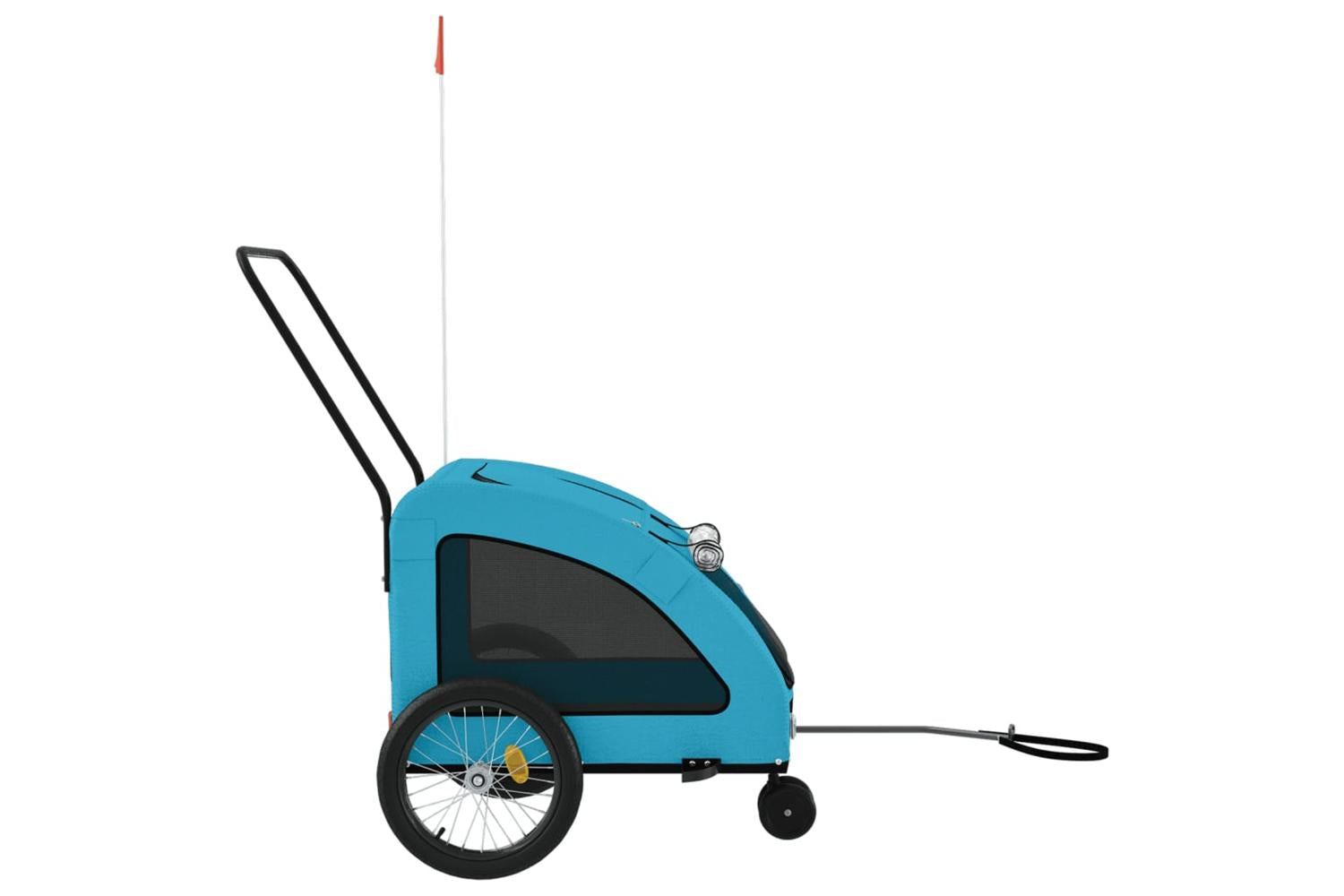 Vidaxl Pet Bike Trailer Blue Oxford Fabric And Iron-6
