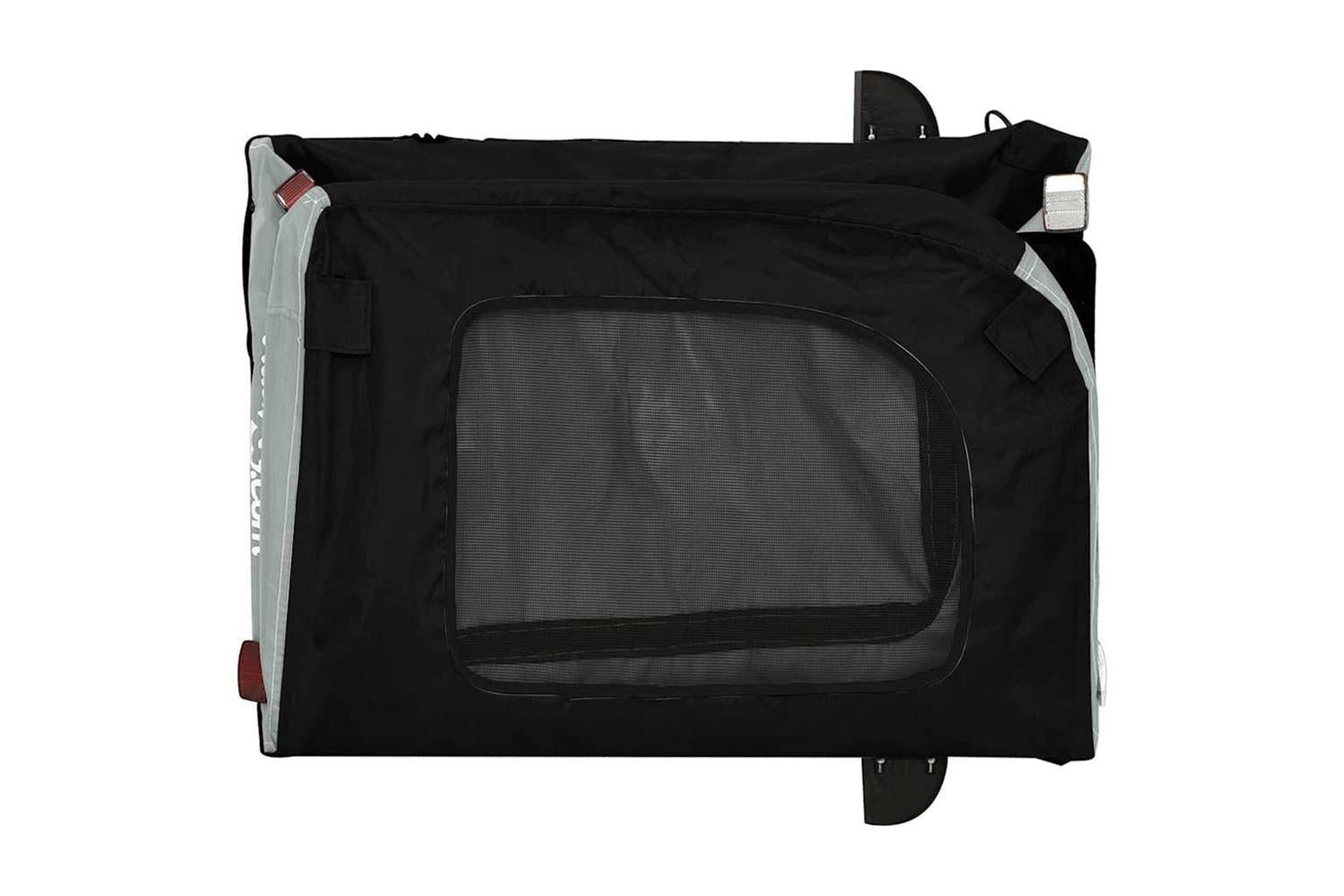 Vidaxl Pet Bike Trailer Grey And Black Oxford Fabric And Iron-9