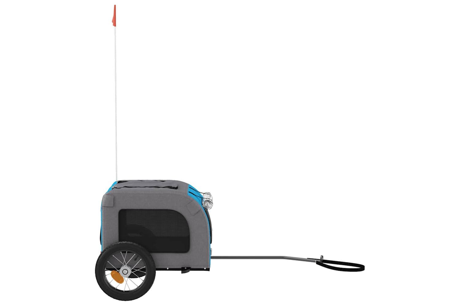Vidaxl Pet Bike Trailer Blue And Grey Oxford Fabric And Iron-6