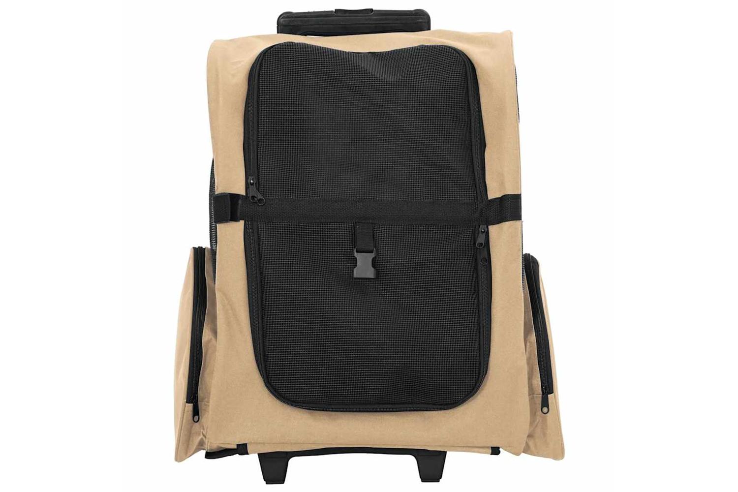 Vidaxl Pet Trolley 3-in-1 Design Sand 48x32x57-106 Cm Oxford Fabric-3