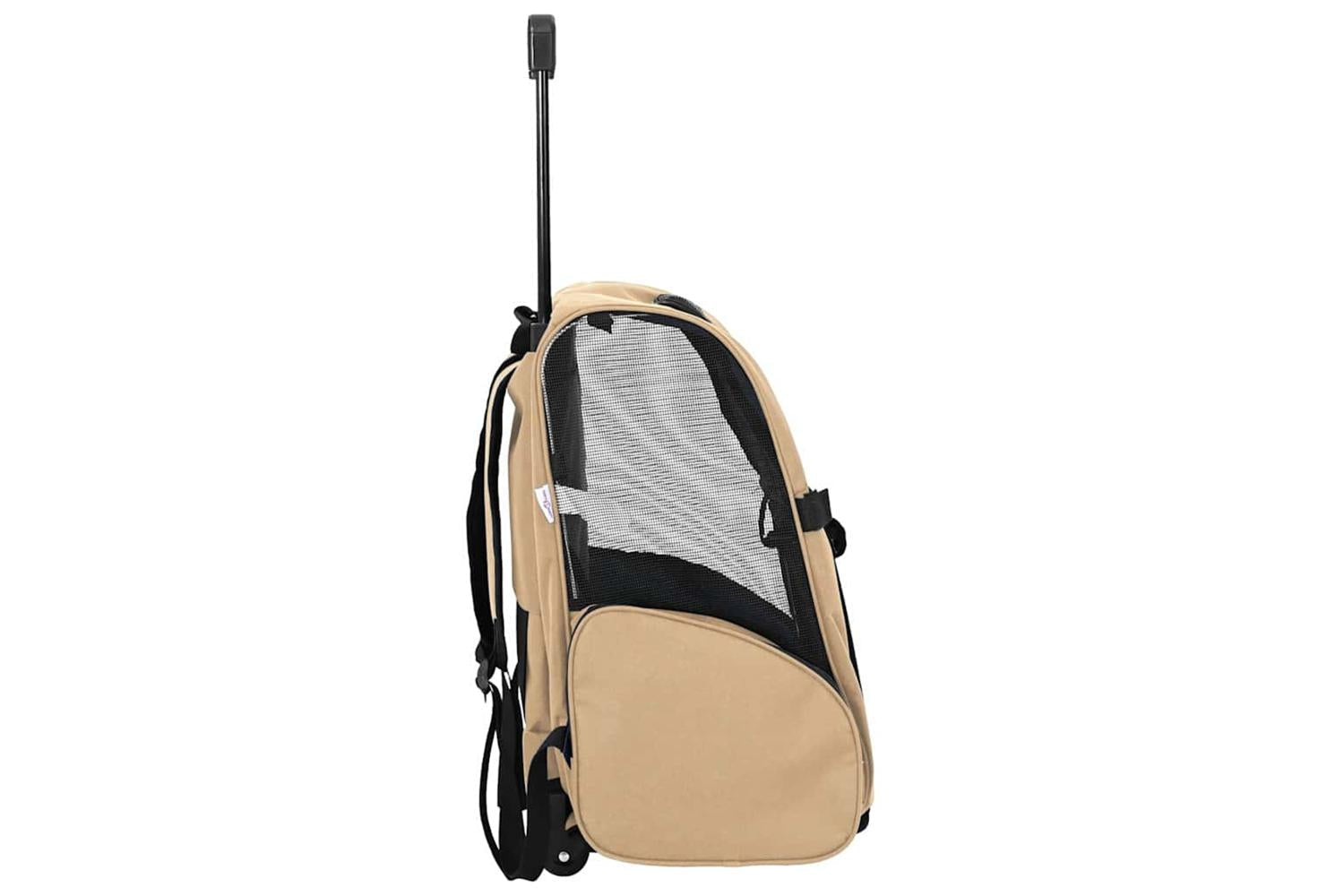 Vidaxl Pet Trolley 3-in-1 Design Sand 48x32x57-106 Cm Oxford Fabric-5