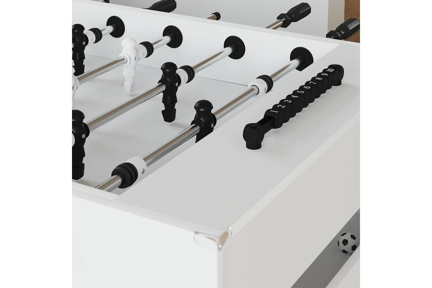 Vidaxl Football Table White 146.5 X 74 X 85 Cm Engineered Wood-3