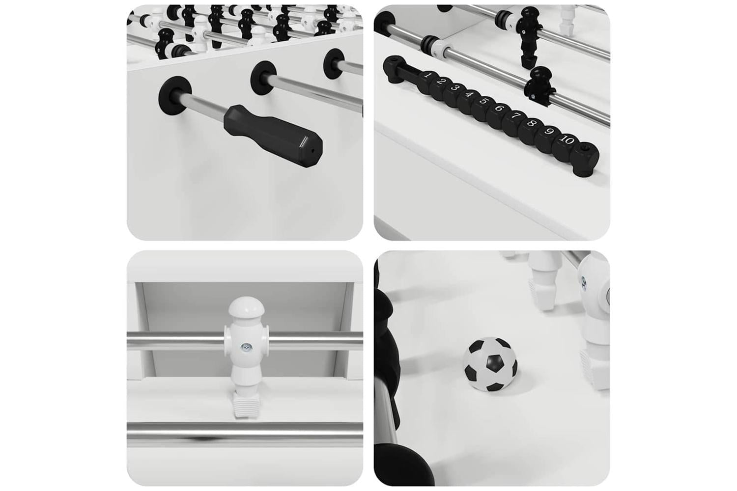 Vidaxl Football Table White 146.5 X 74 X 85 Cm Engineered Wood-8
