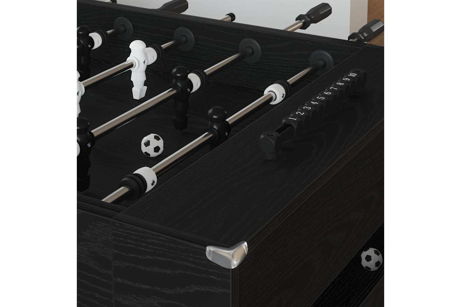 Vidaxl Football Table Black Oak 146.5 X 74 X 85 Cm Engineered Wood-3