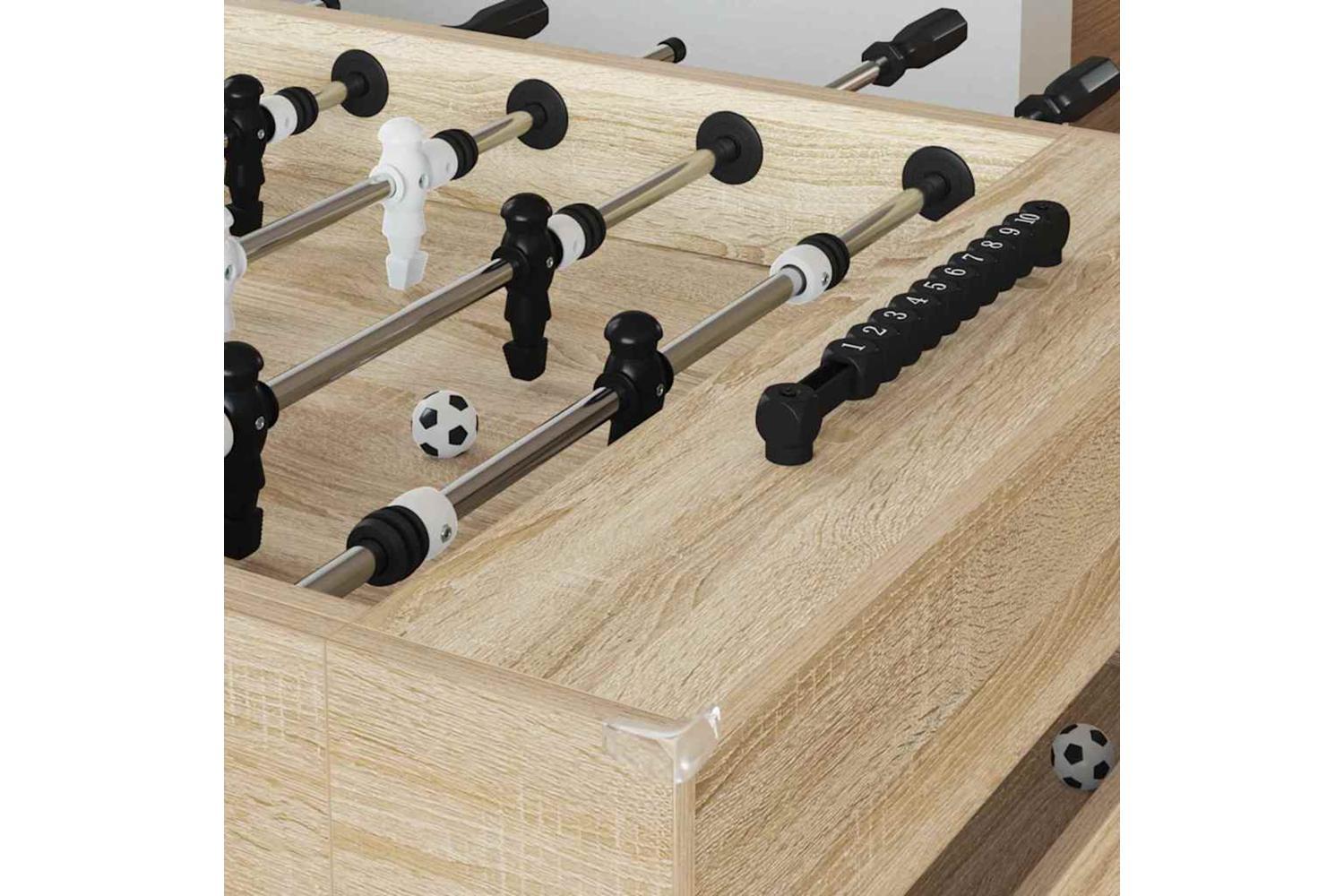 Vidaxl Football Table Sonoma Oak 146.5 X 74 X 85 Cm Engineered Wood-3