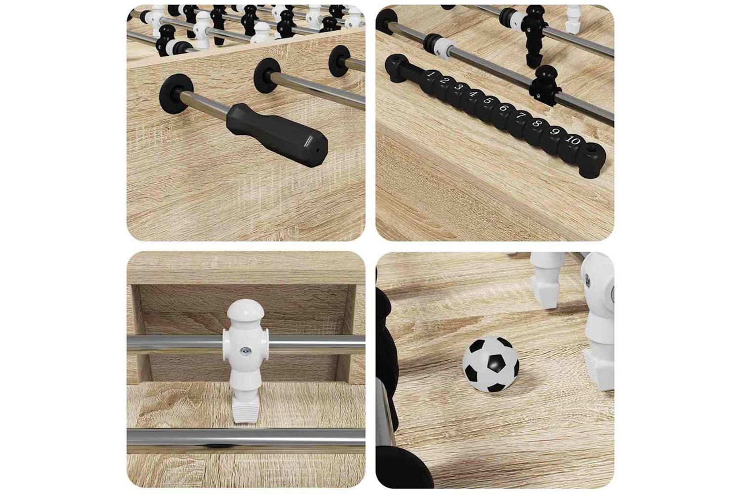 Vidaxl Football Table Sonoma Oak 146.5 X 74 X 85 Cm Engineered Wood-8