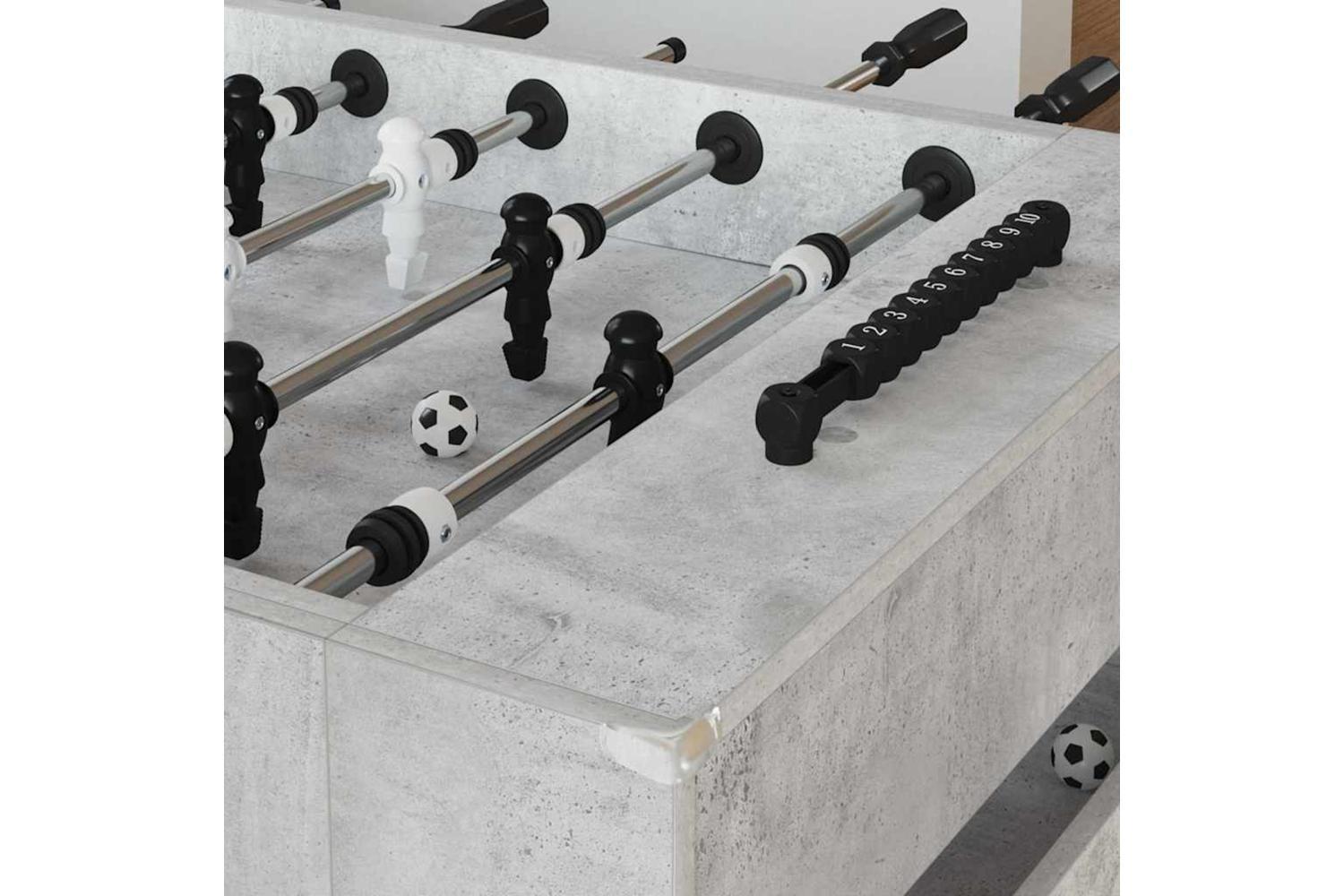 Vidaxl Football Table Concrete Grey 146.5 X 74 X 85 Cm Engineered Wood-3
