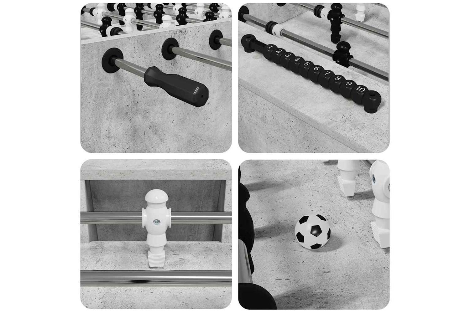 Vidaxl Football Table Concrete Grey 146.5 X 74 X 85 Cm Engineered Wood-8