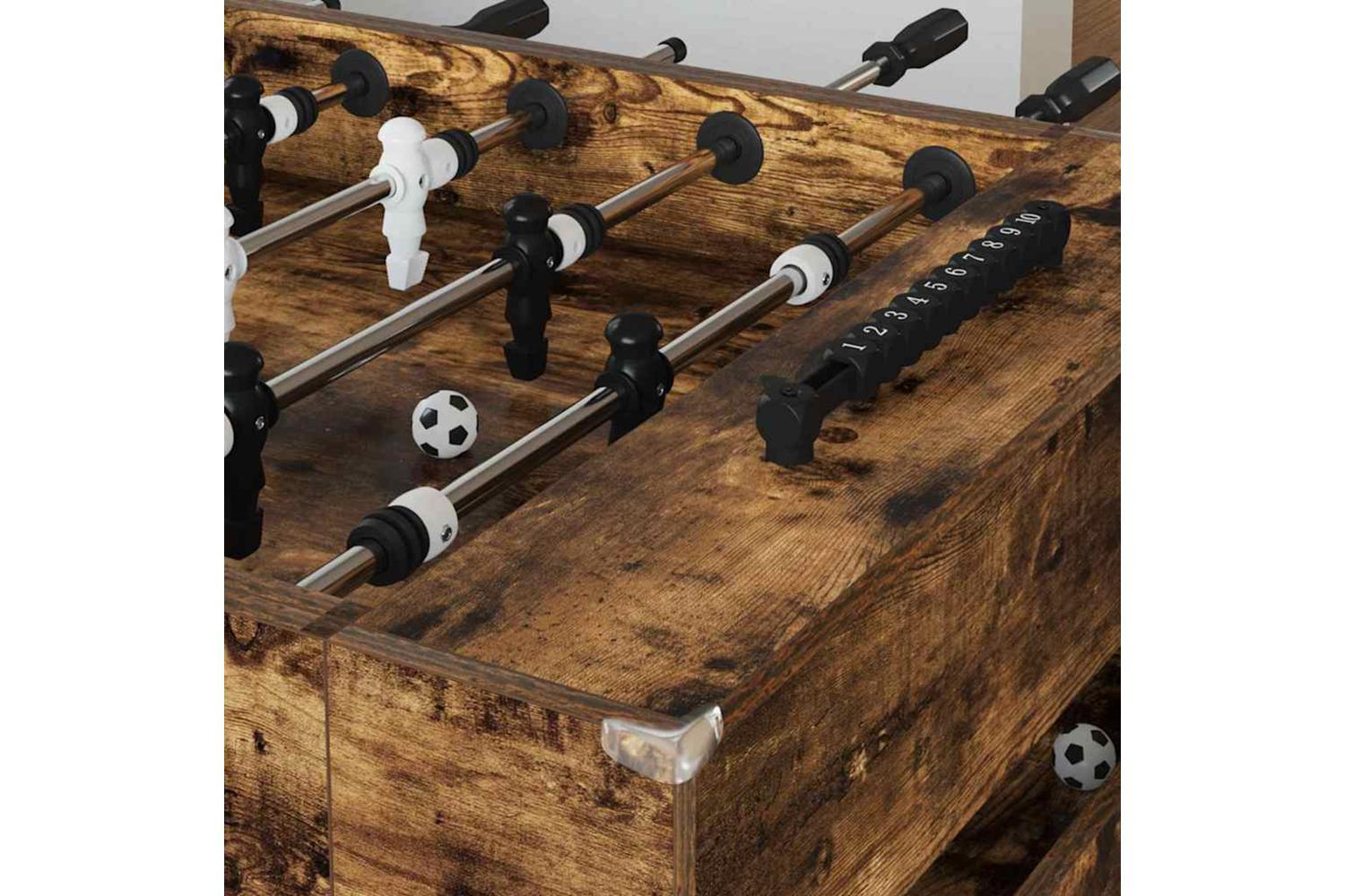 Vidaxl Football Table Smoked Oak 146.5 X 74 X 85 Cm Engineered Wood-3