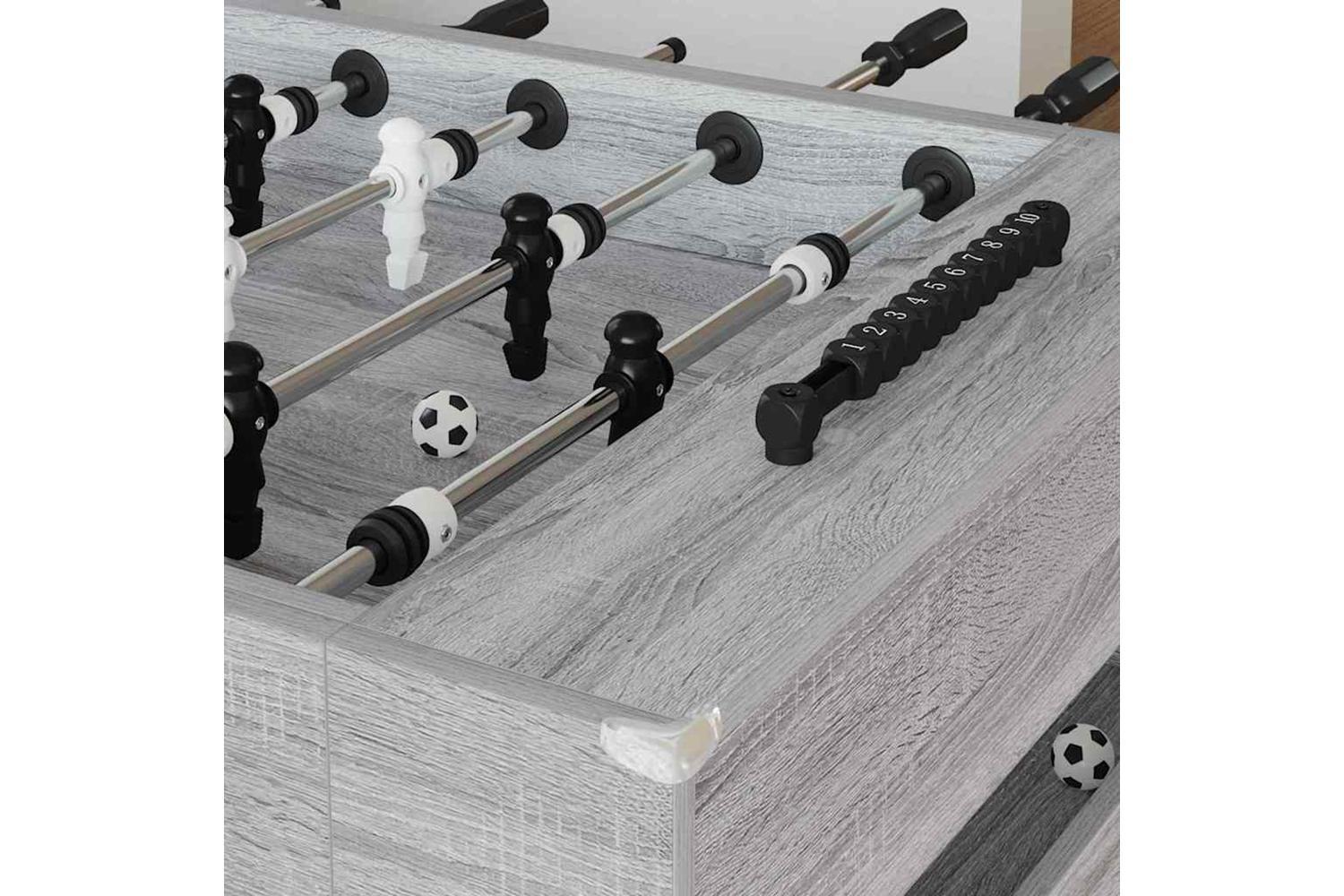 Vidaxl Football Table Grey Sonoma 146.5 X 74 X 85 Cm Engineered Wood-3