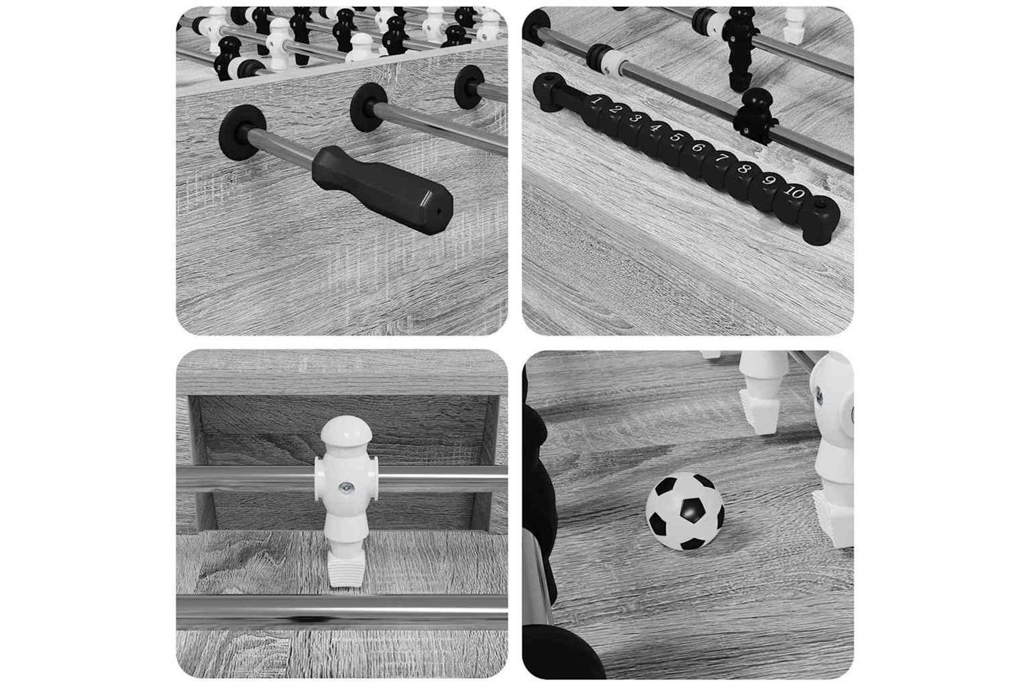 Vidaxl Football Table Grey Sonoma 146.5 X 74 X 85 Cm Engineered Wood-8
