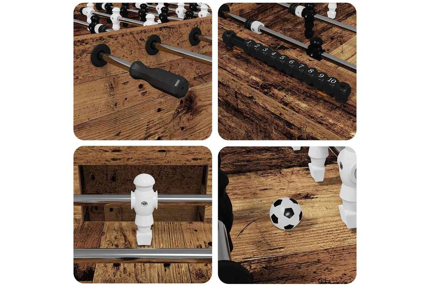 Vidaxl Football Table Old Wood 146.5 X 74 X 85 Cm Engineered Wood-8