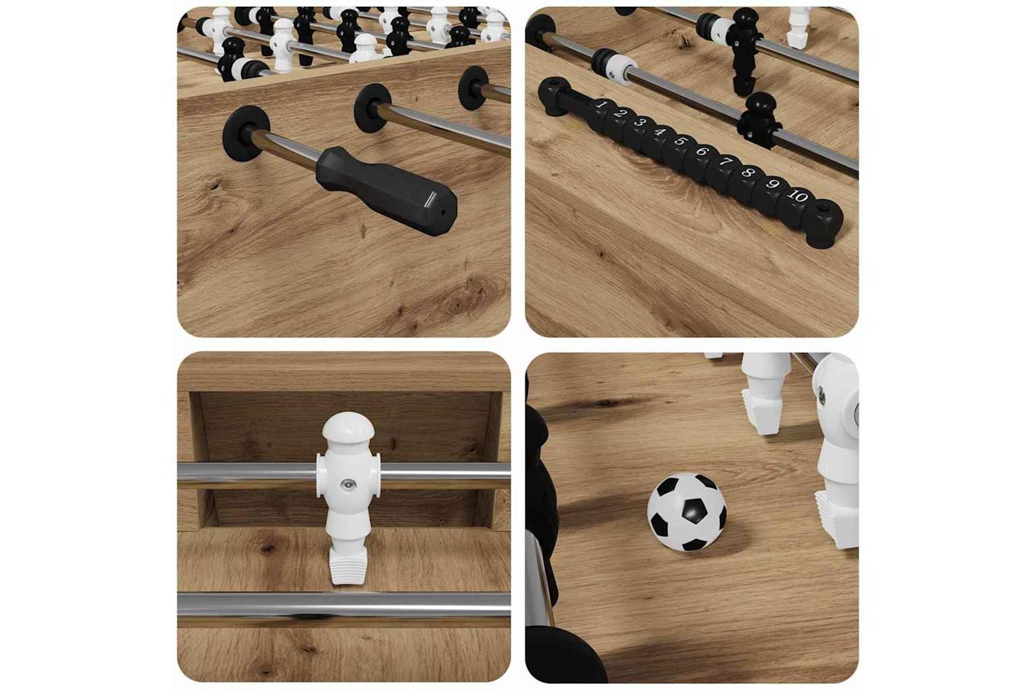 Vidaxl Football Table Artisan Oak 146.5 X 74 X 85 Cm Engineered Wood-9
