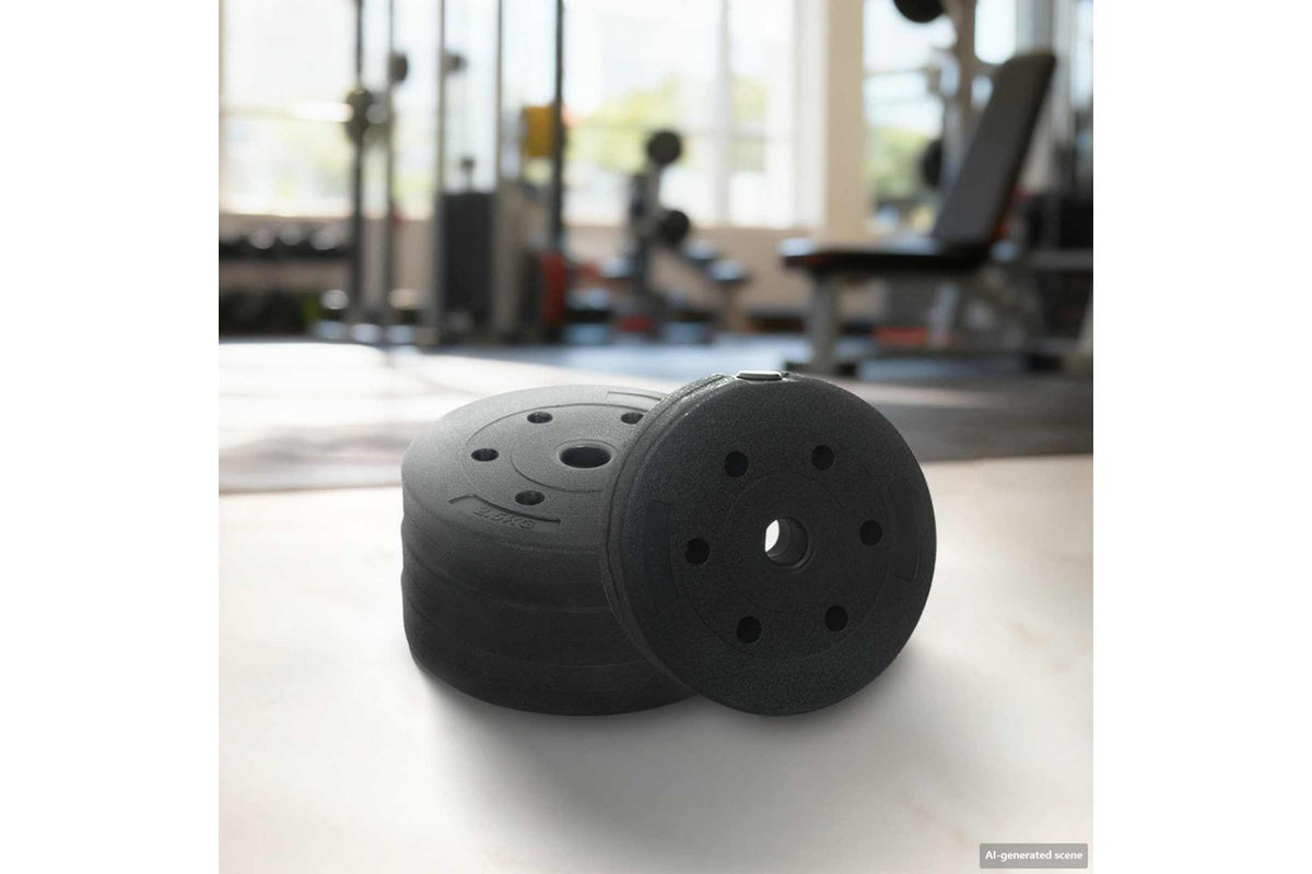 Vidaxl 2-in-1 Dumbbell Set Black And Blue 121 X 19.5 X 19.5 Cm-3