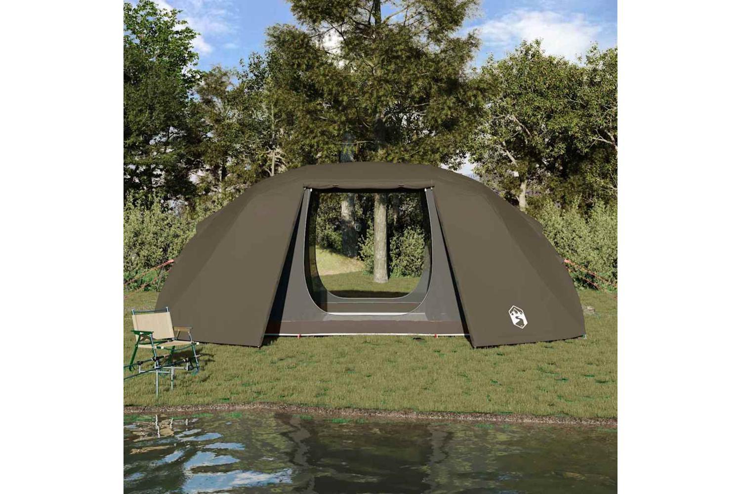 Vidaxl Fishing Tent Brown 514 X 465 X 187 Cm Polyester And Fiberglass-3