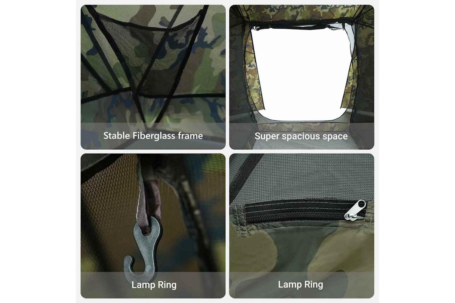 Vidaxl Fishing Tent With Roof Camouflage 514 X 465 X 187 Cm-7