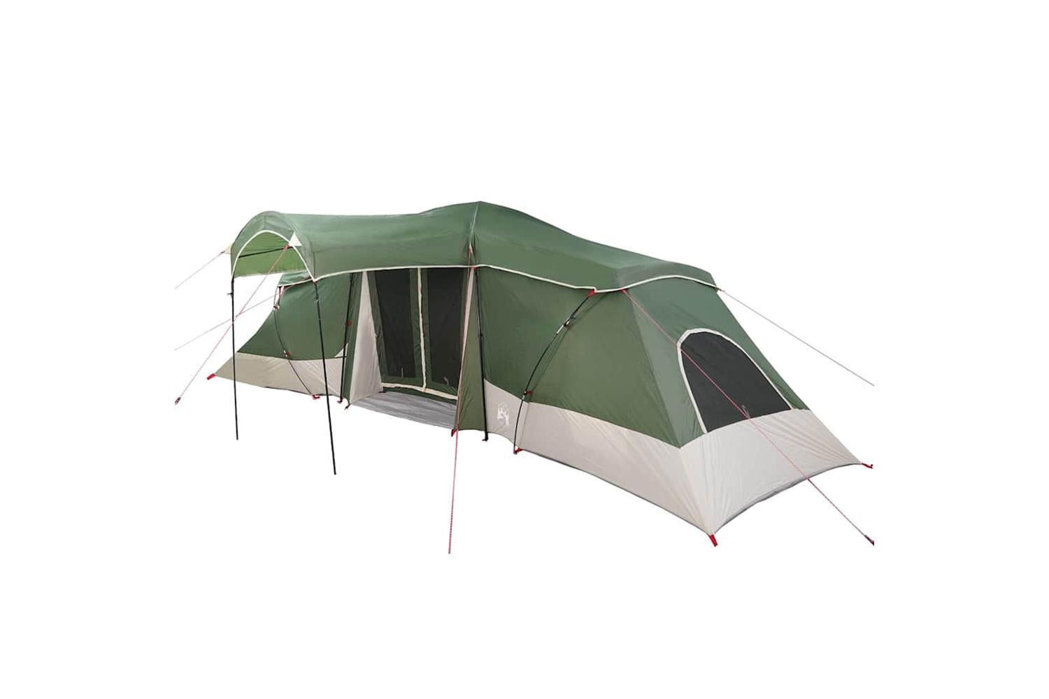 Vidaxl Family Tent With Roof Green And Grey 721 X 335 X 212 Cm-2