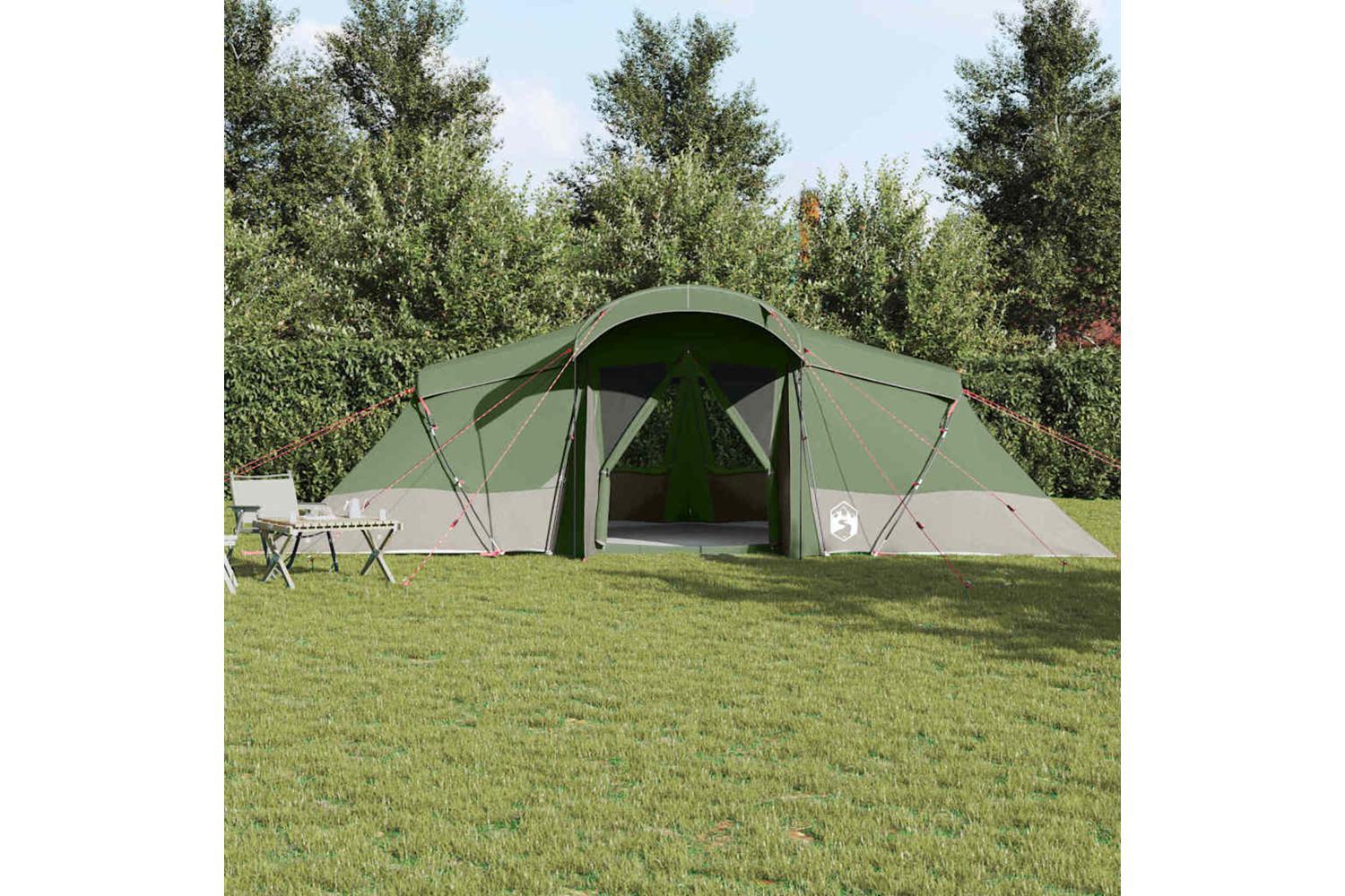 Vidaxl Family Tent With Roof Green And Grey 721 X 335 X 212 Cm-3