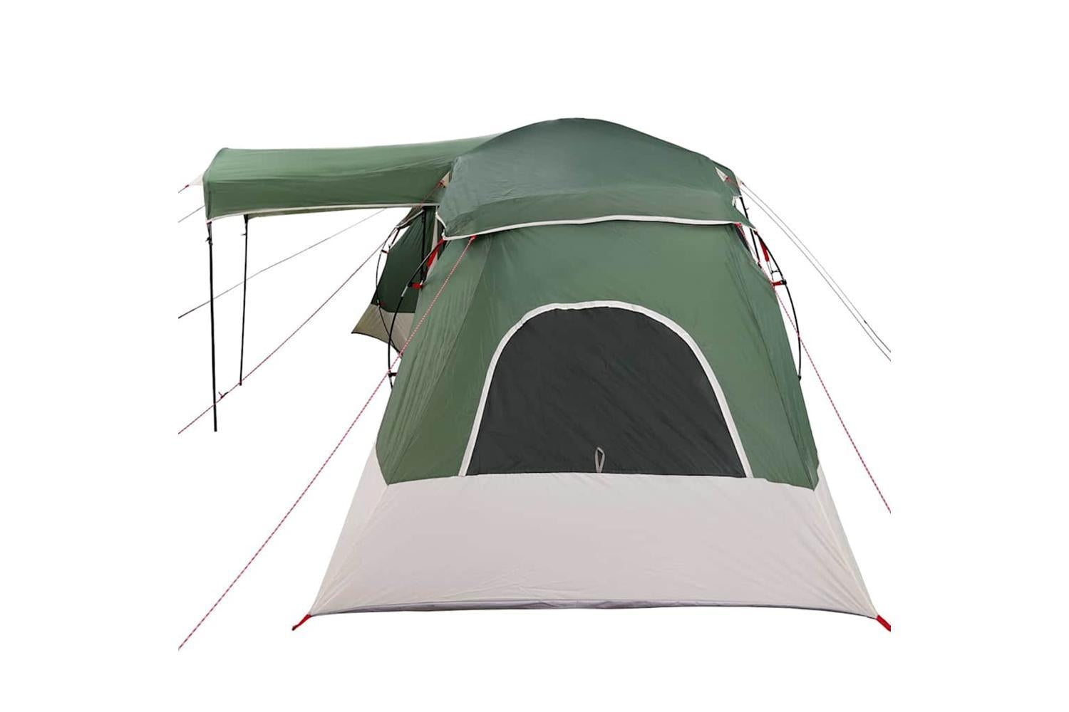 Vidaxl Family Tent With Roof Green And Grey 721 X 335 X 212 Cm-5