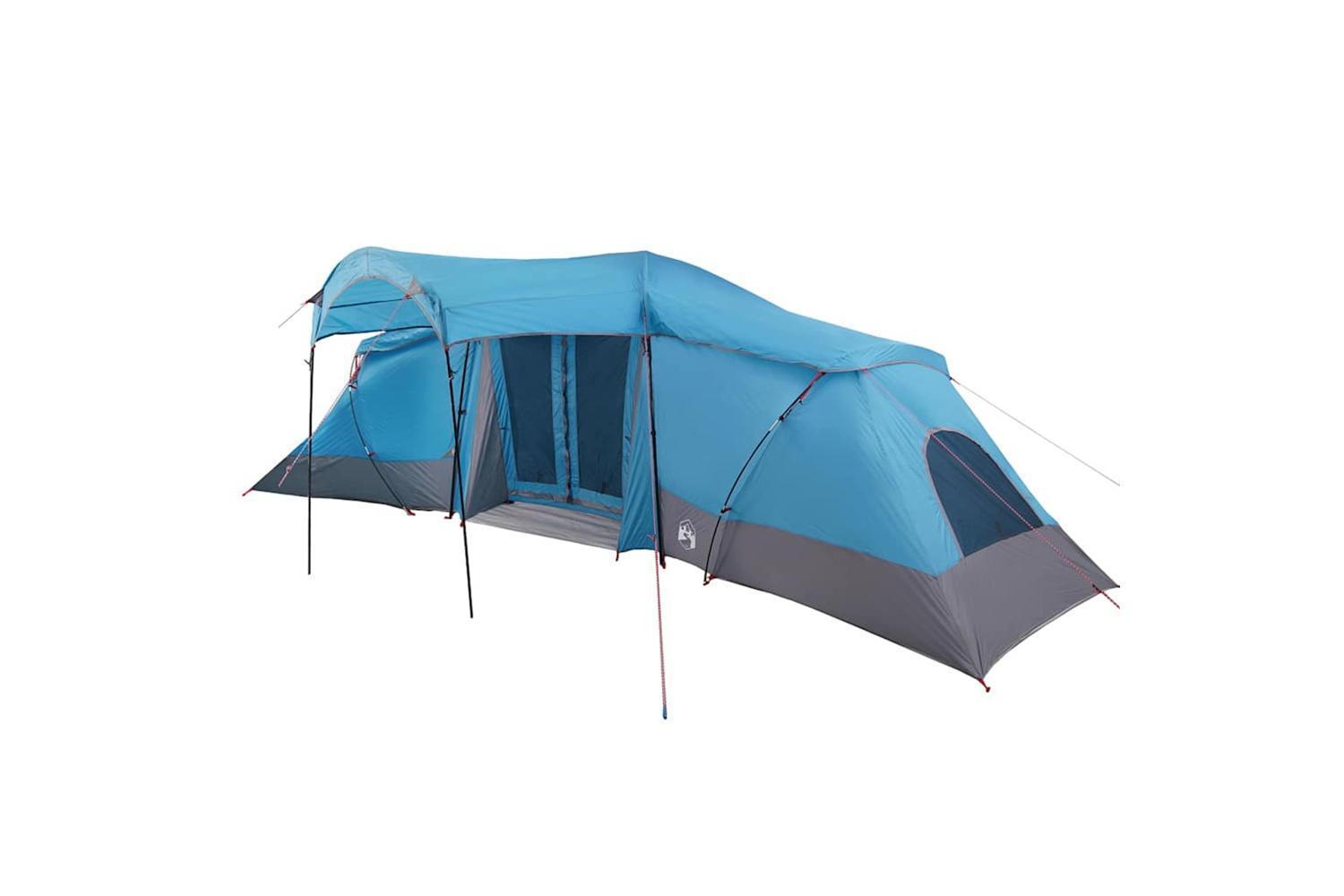 Vidaxl Family Tent With Roof Blue And Grey 721 X 335 X 212 Cm-2