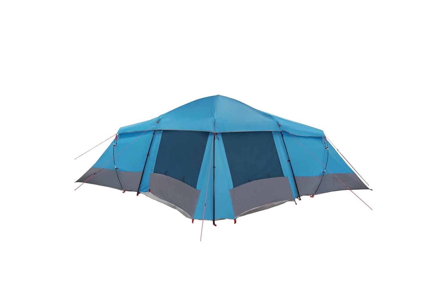 Vidaxl Family Tent With Roof Blue And Grey 721 X 335 X 212 Cm-6