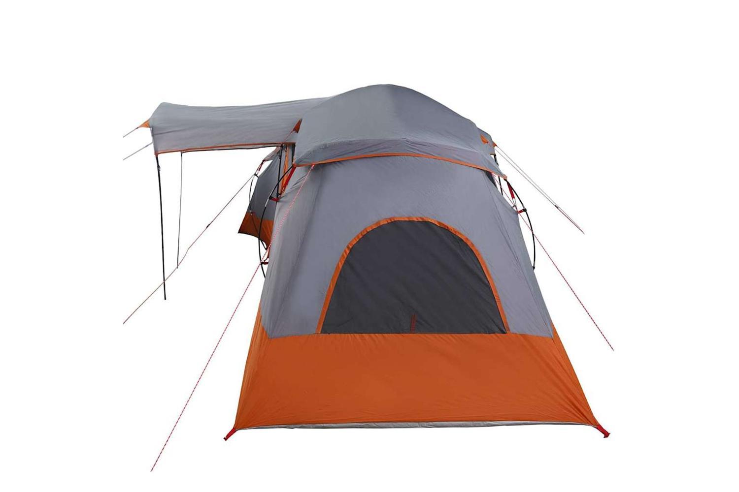 Vidaxl Family Tent With Roof Grey And Orange 721 X 335 X 212 Cm-5
