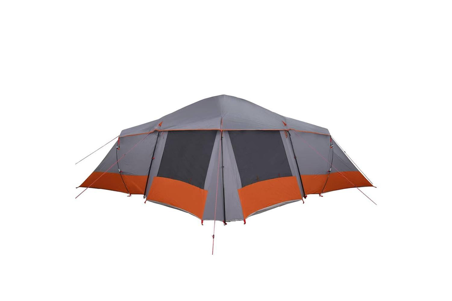 Vidaxl Family Tent With Roof Grey And Orange 721 X 335 X 212 Cm-6