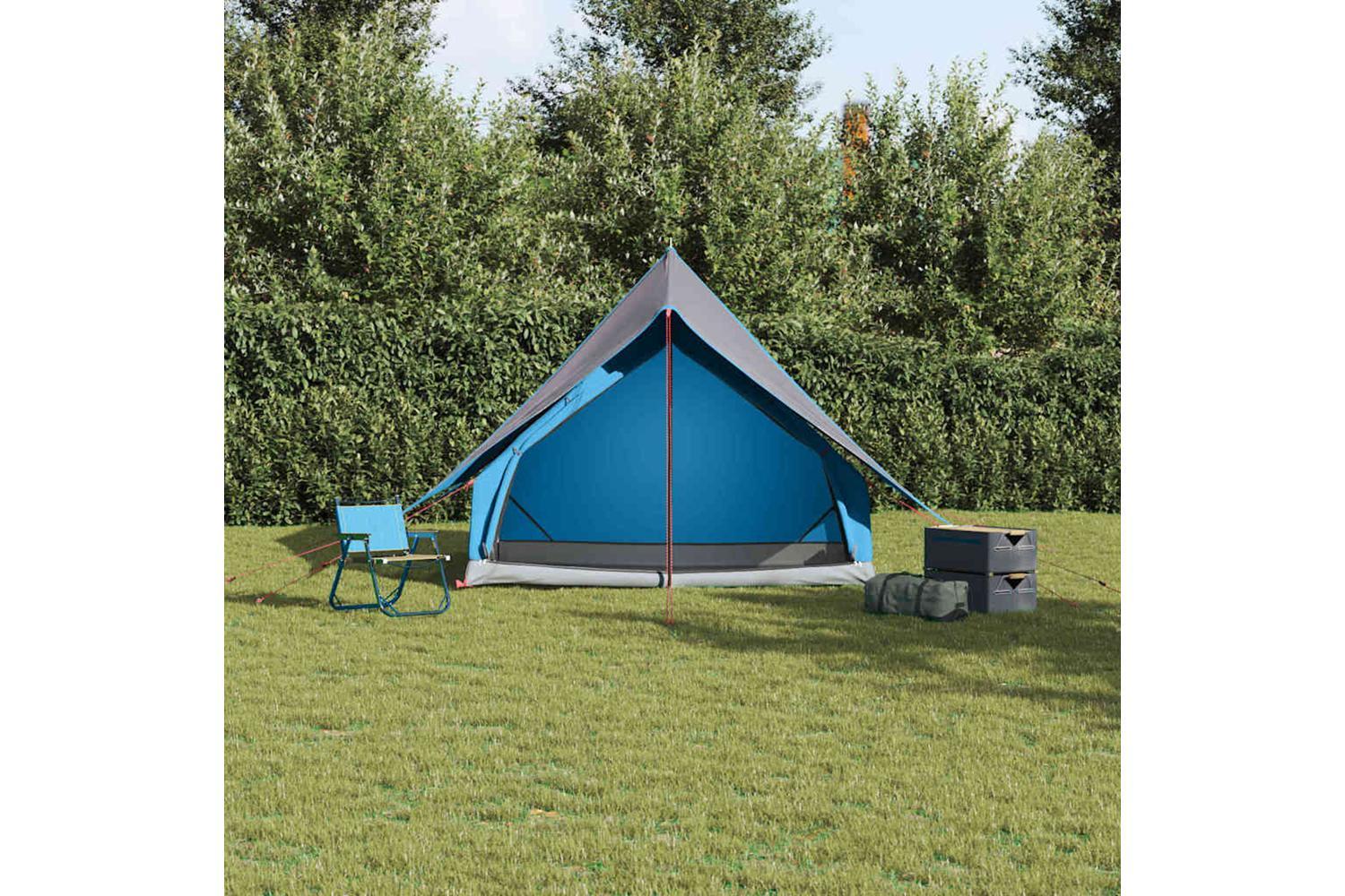 Vidaxl Family Tent With Roof Blue And Grey 220 X 220 X 184 Cm-3